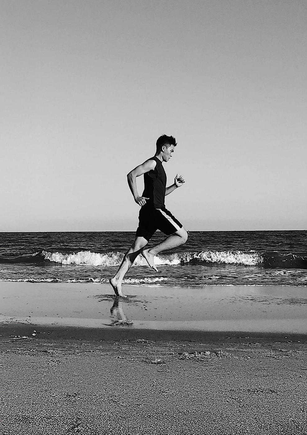 Runner on beach