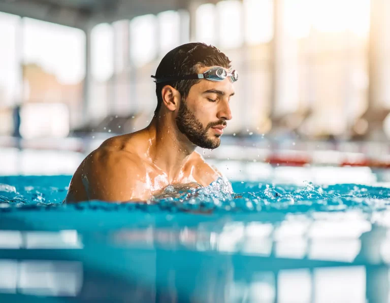 swimming eyes closed