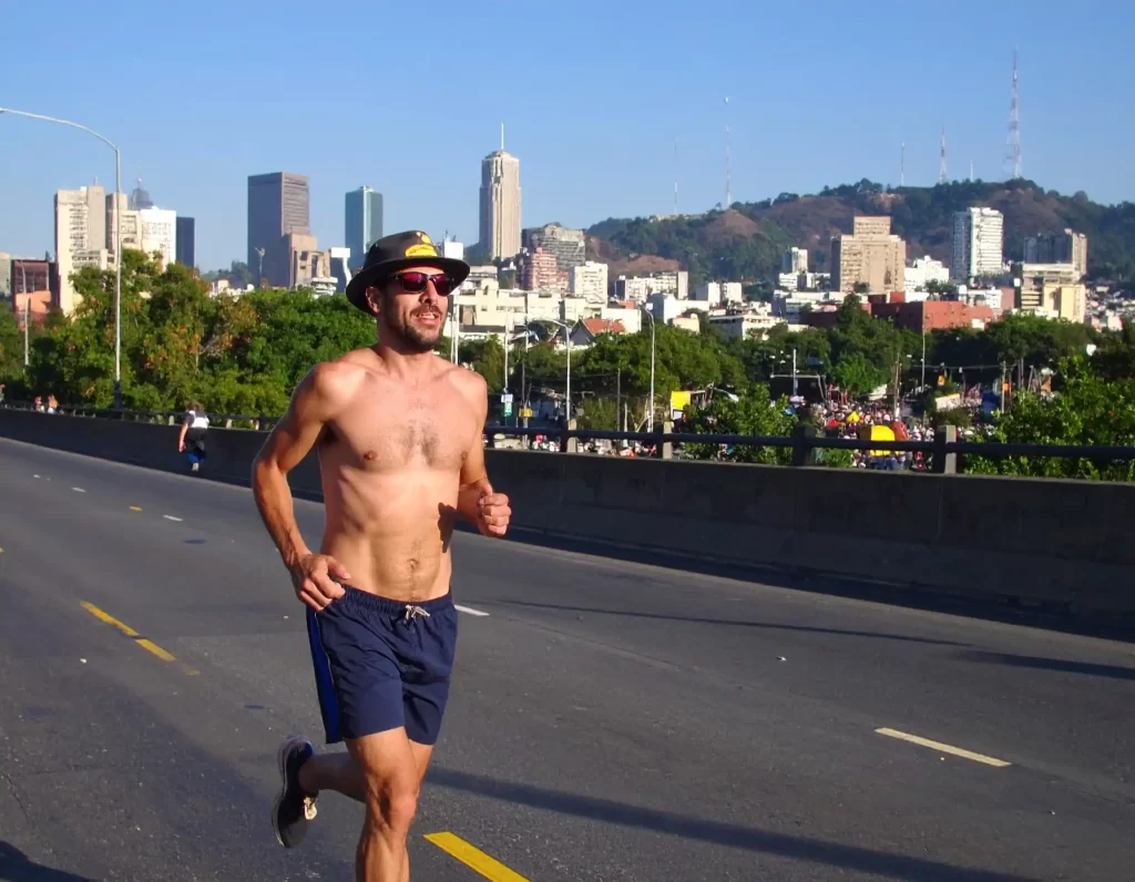 running twice a day in hot weather